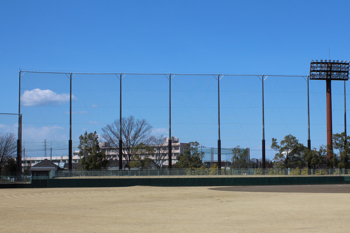 防球ネット・施工例(4)【野球場(H=25m)】・写真