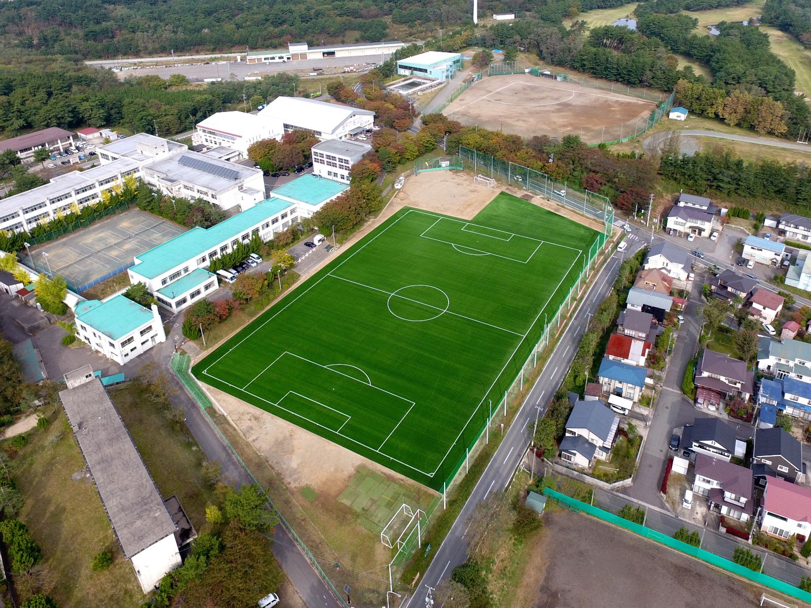 秋田商業高等学校サッカーグラウンド 日本フィールドシステム株式会社